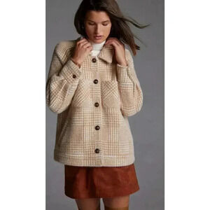 Greylin Houndstooth Shirt Jacket plus size 3xl Preppy Normcore Academia Comfy